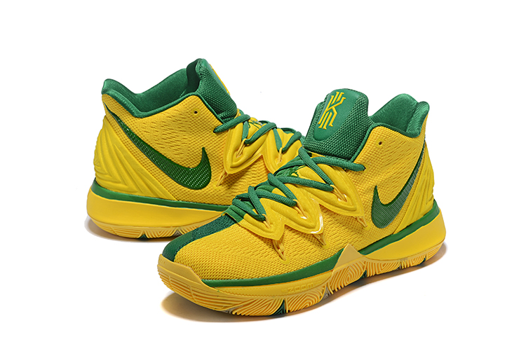 Men Nike Kyrie Irving 5 Yellow Green Shoes